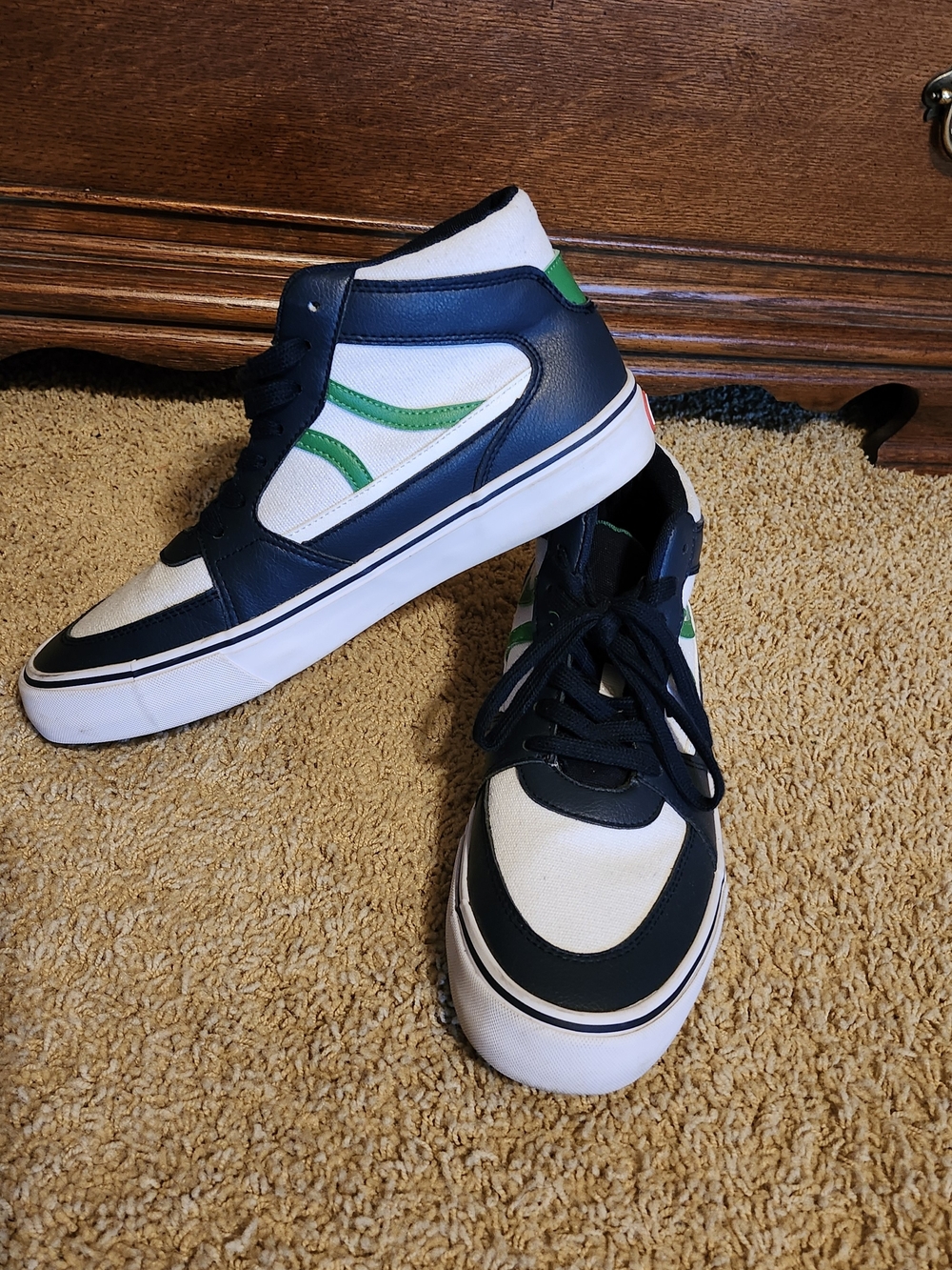 Airwalk Navy, White & Green High-Top Sneakers